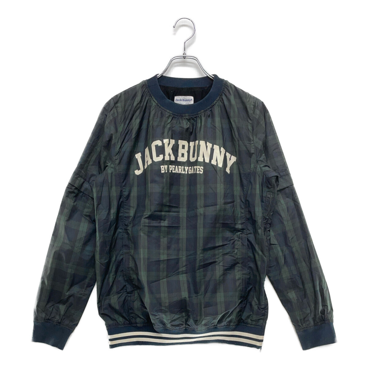 coco 中古【値下げ】 ジャックバニー レディース スニードジャック 2(L) 濃紺×緑2WAY チェック柄 レターパックプラス発送可 111734拍卖