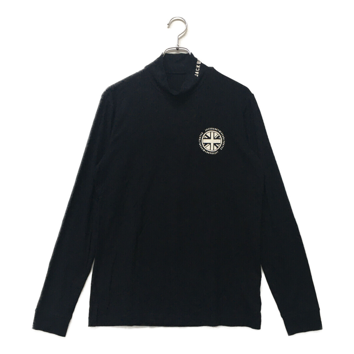 coco 中古【値下げ】 ジャックバニー メンズ 長袖シャツ 5(L) 紺 モックネック ハイネック ストレッチ レターパックプラス発送可 112053拍卖