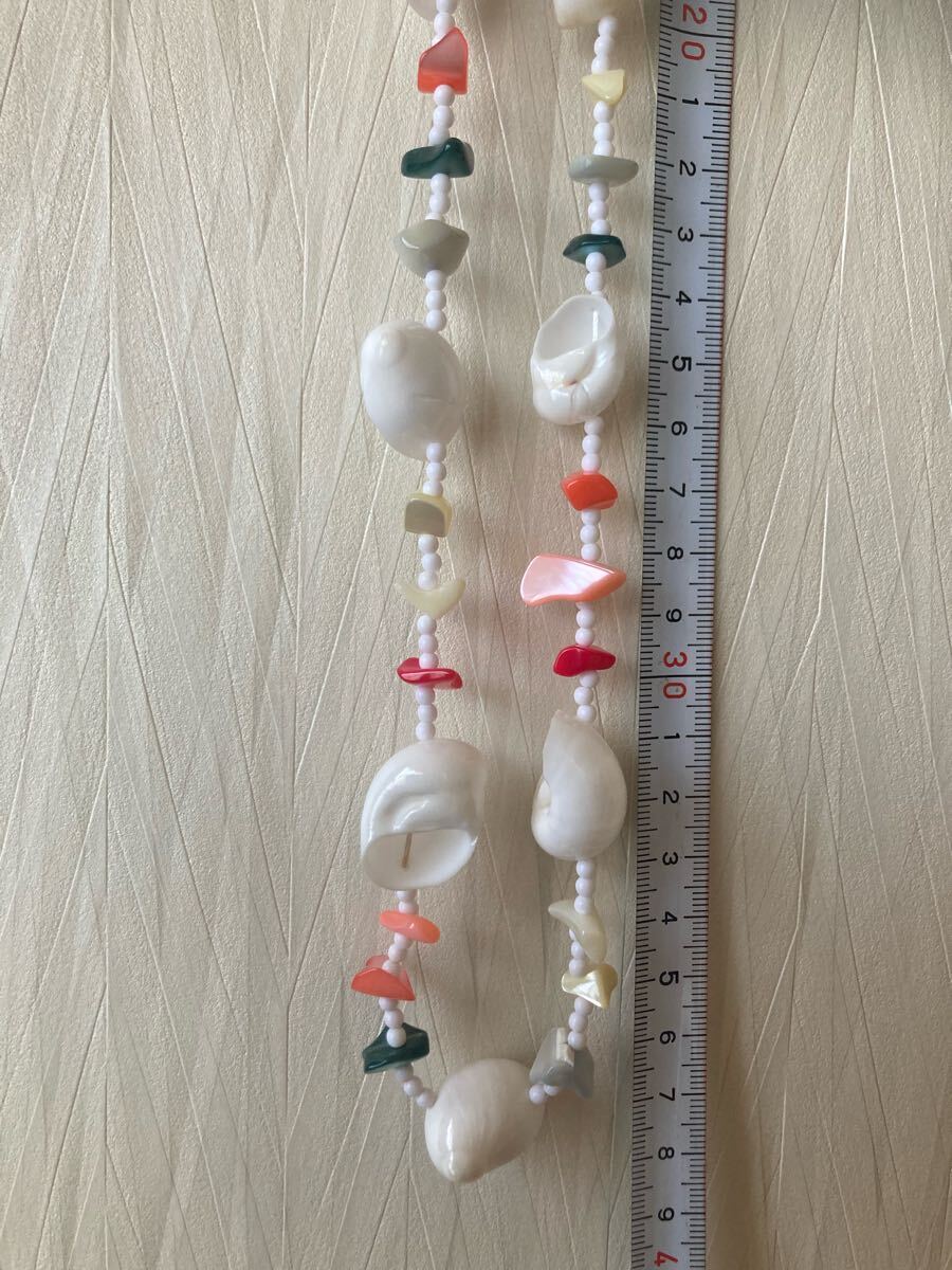 1892.未使用☆昭和レトロ☆貝とビーズのネックレス拍卖