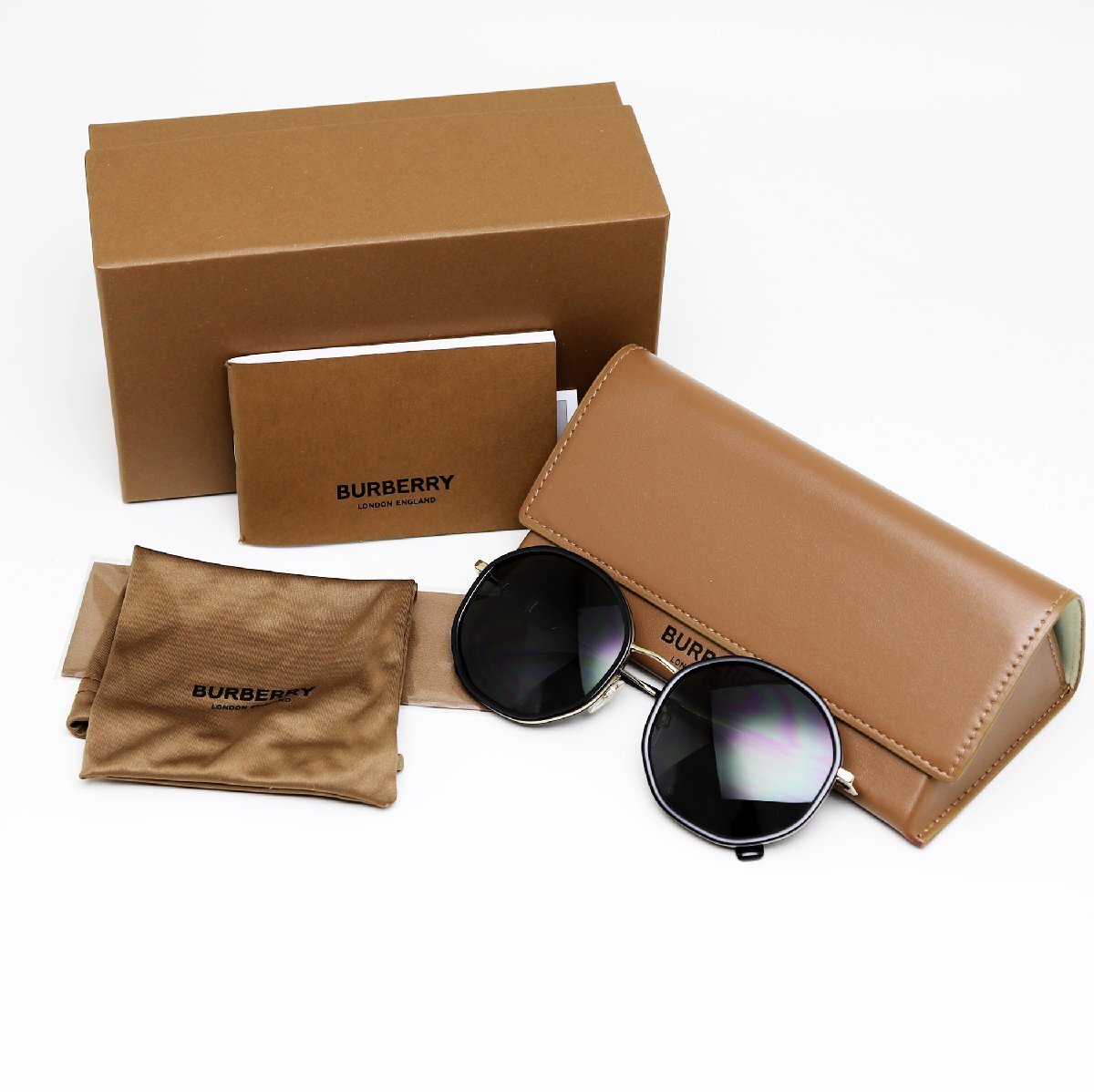 中古品 バーバリー サングラス ブラック ゴールド B3127-D拍卖