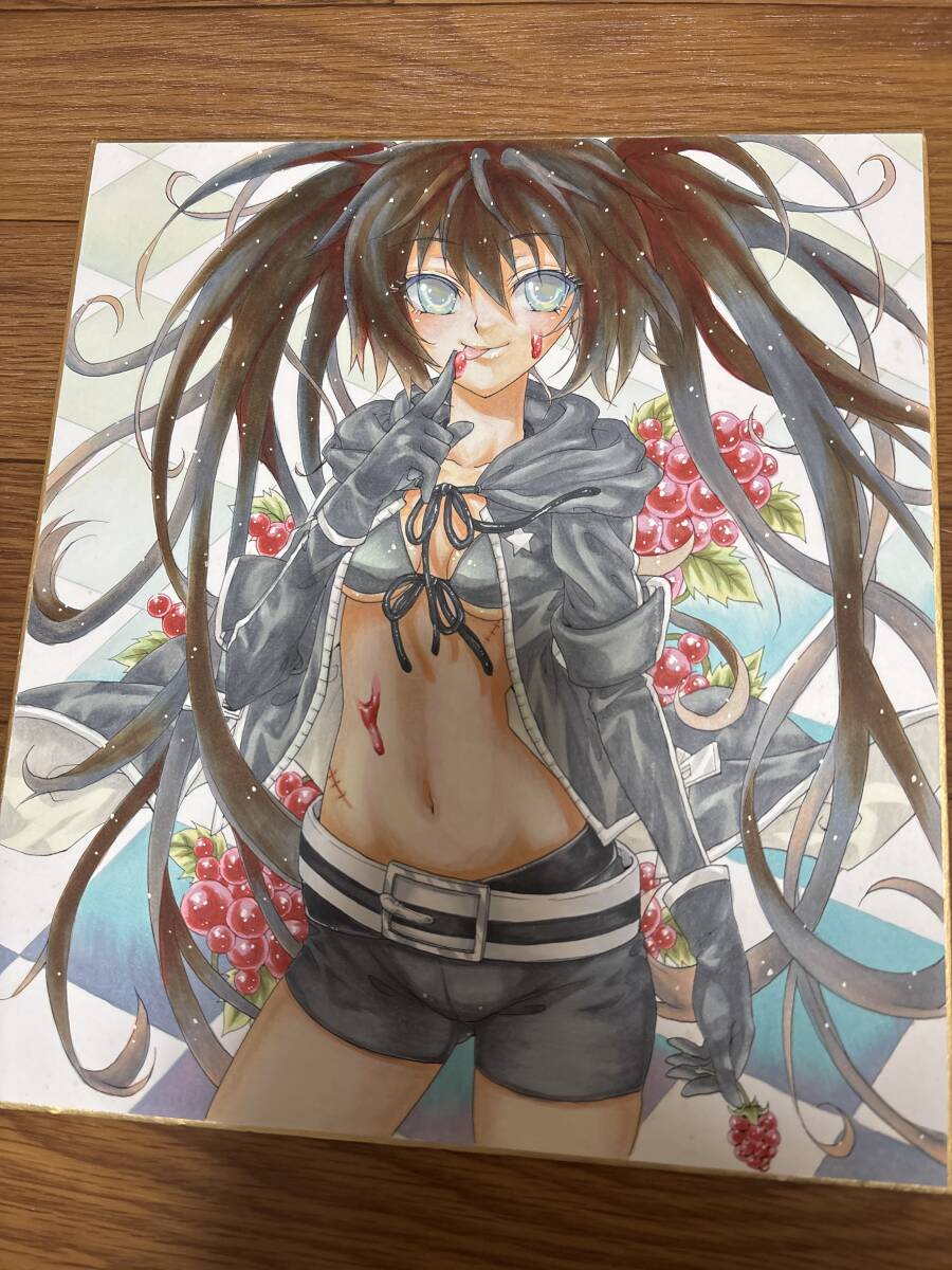 手描きイラスト オリジナル 色紙 女の子 直筆イラスト 初音ミク拍卖