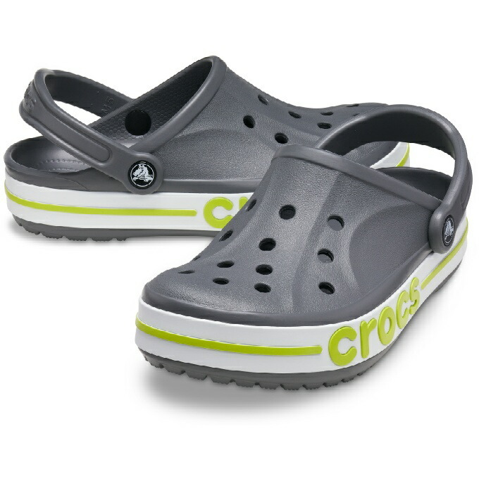 25cm クロックス crocs バヤバンド クロッグ Bayaband Clog Slate Grey / Lime Punch M7W9 スレート グレー ライムパンチ 新品拍卖