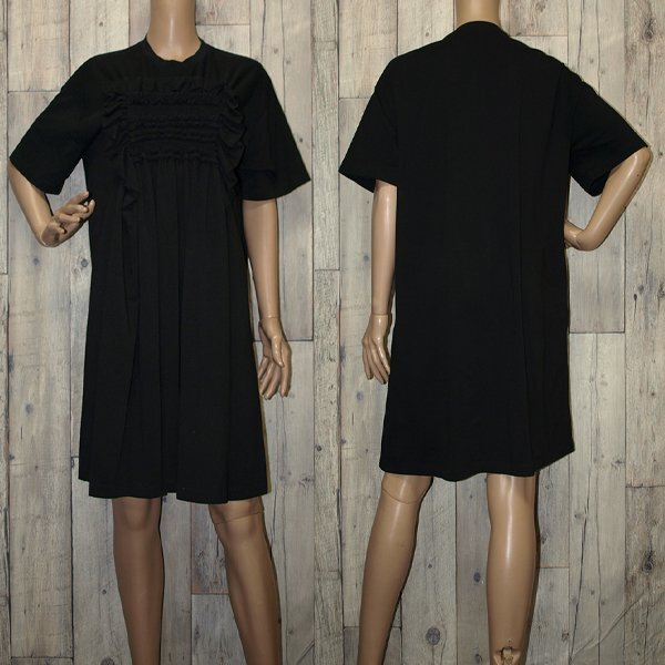 CECILIE BAHNSEN◇セシリー バンセン Tシャツワンピース◇US4サイズ ブラック クリーニング済み 美品拍卖
