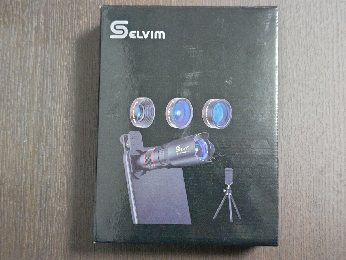 【中古品】 Selvim 4in1 スマホ 望遠レンズ HD22倍望遠レンズ 25倍マクロレンズ 0.62倍 広角レンズ 235° 魚眼レンズ 単眼鏡 レンズ セット拍卖