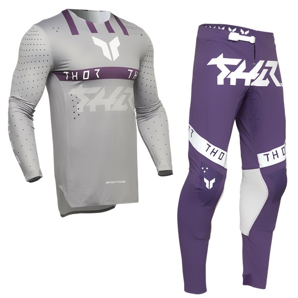 XL/34インチ MXウエア 上下セット THOR SPORT FLITE グレー/パープル ジャージ&パンツ モトクロス 正規輸入品 WESTWOODMX 25sp拍卖