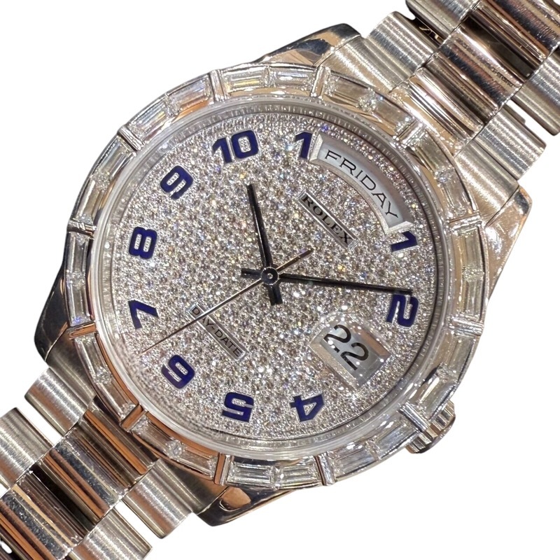 ロレックス ROLEX デイデイト36 パヴェダイヤ 118366ZEA Pt950プラチナ メンズ 腕時計拍卖