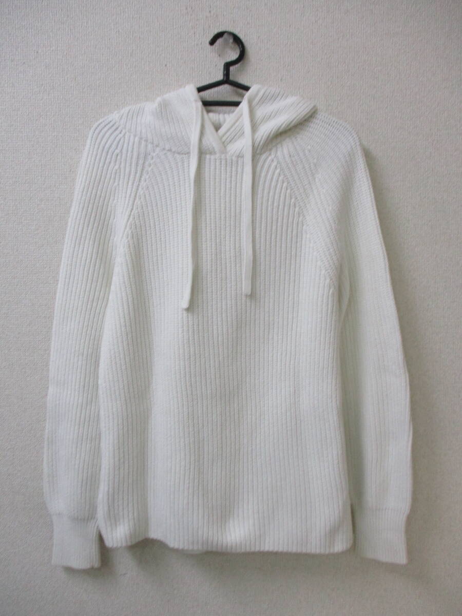 GAP ギャップ メンズ フーディー プルオーバー ニット Sサイズ オフホワイト COTTON100% ギャップジャパン(株)拍卖