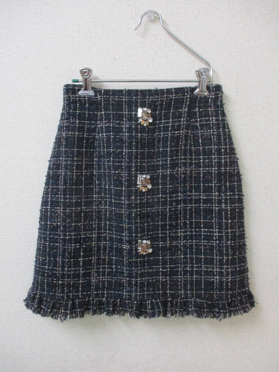 31 Sons de mode トランテアンソンドゥモード レディース ミニスカート ブラック・グリーン・パープル ラメ 36拍卖