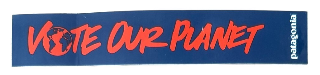 訳有り パタゴニア 非売品 キャンペーン ステッカー ボウト 横 PATAGONIA VOTE OUR PLANET 選挙 投票 シール コレクション カスタム 新品拍卖