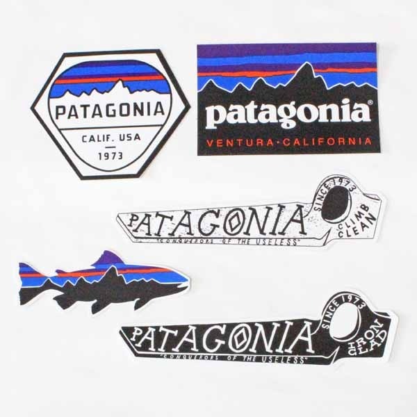 訳有 パタゴニア ステッカー 5種セット PATAGONIA STICKERS SET フィッツロイ ベンチュラ ヘックス ピトントラウト 魚 シール 新品拍卖