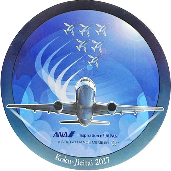 全日空 × 航空自衛隊 ブルーインパルス 松島基地航空祭 2017 ステッカー ANA STICKER 飛行機 戦闘機 旅客機 航空機 JASDF シール コラボ拍卖
