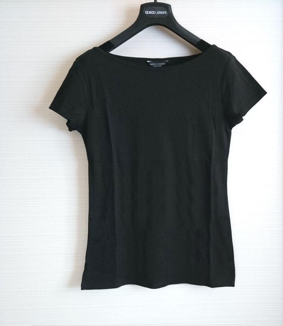 英国 DOROTHY PERKINS コットンTシャツ カットソー 大きいサイズ ブラック シンプル 半袖 インポート イギリス 黒 ベーシック 綿100%拍卖