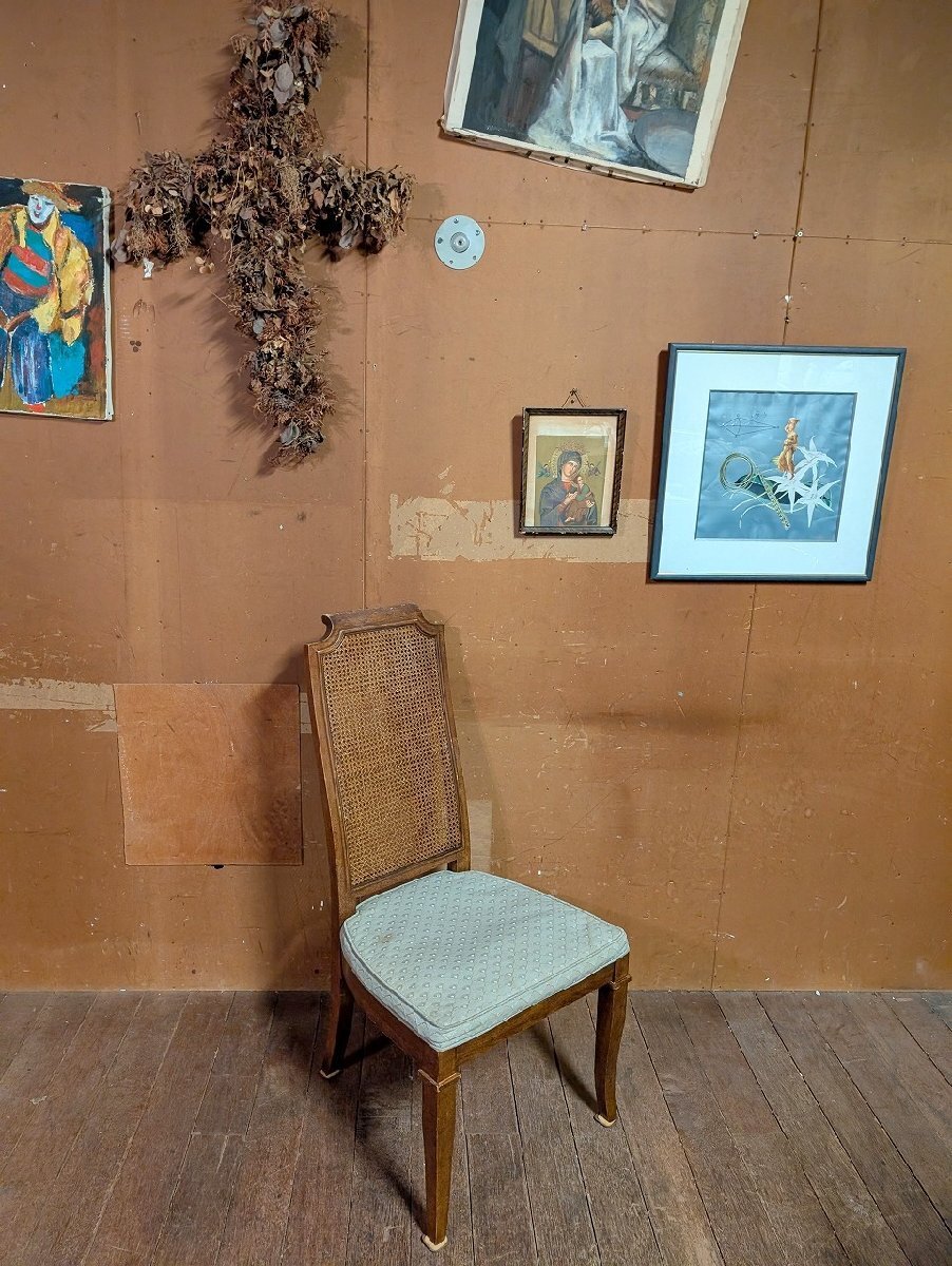 DREXEL HERITAGE/ドレクセル ヘリテイジ「TRYON MANOR/トライオンメナー」チェア ダイニング 椅子 籐 ラタン/アンティーク拍卖