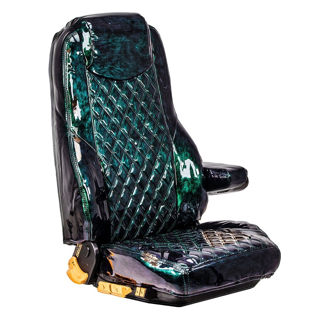 トラック用品 内装 鼓星 オリオン シートカバー グリーン【助手席のみ】 パーフェクトクオン R3/7~ 【送料800円】拍卖