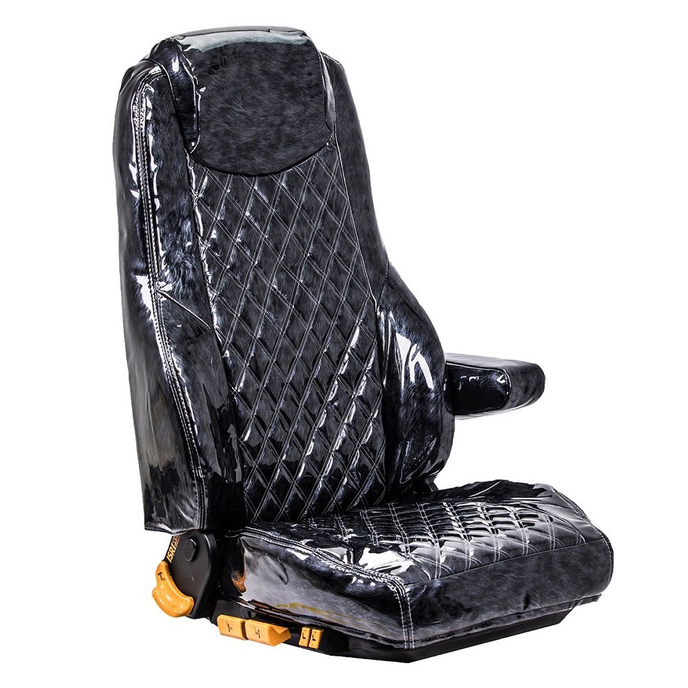 トラック用品 内装 鼓星 オリオン シートカバー ブラック【運/助SET】 パーフェクトクオン R3/7~ 【送料800円】拍卖