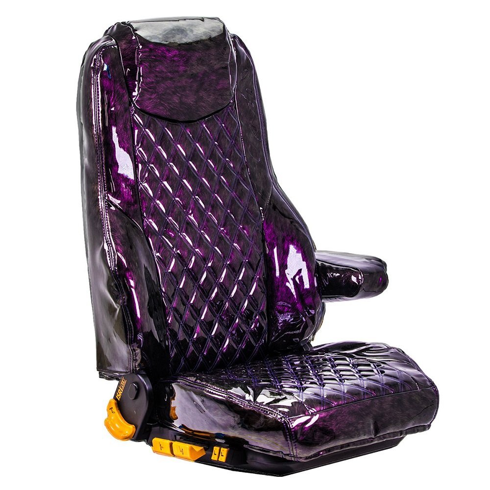 トラック用品 内装 鼓星 オリオン シートカバー パープル【運転席】 ファイブスターギガ R4/10~ 【送料800円】拍卖