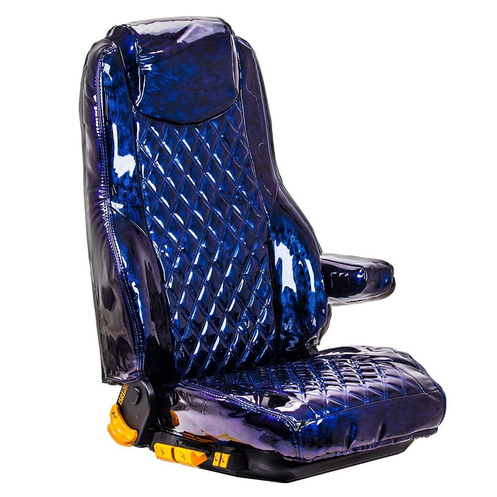 トラック用品 内装 鼓星 オリオン シートカバー ネイビー【運/助SET】 ファイブスターギガ R4/10~ 【送料800円】拍卖