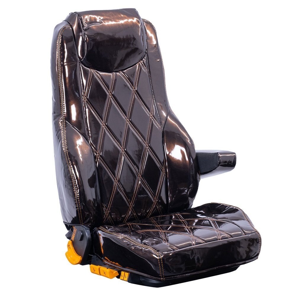 トラック用品 内装 真月光 シートカバー ブラウン【助手席のみ】 ファイブスターギガ R2/1~ 【送料800円】拍卖