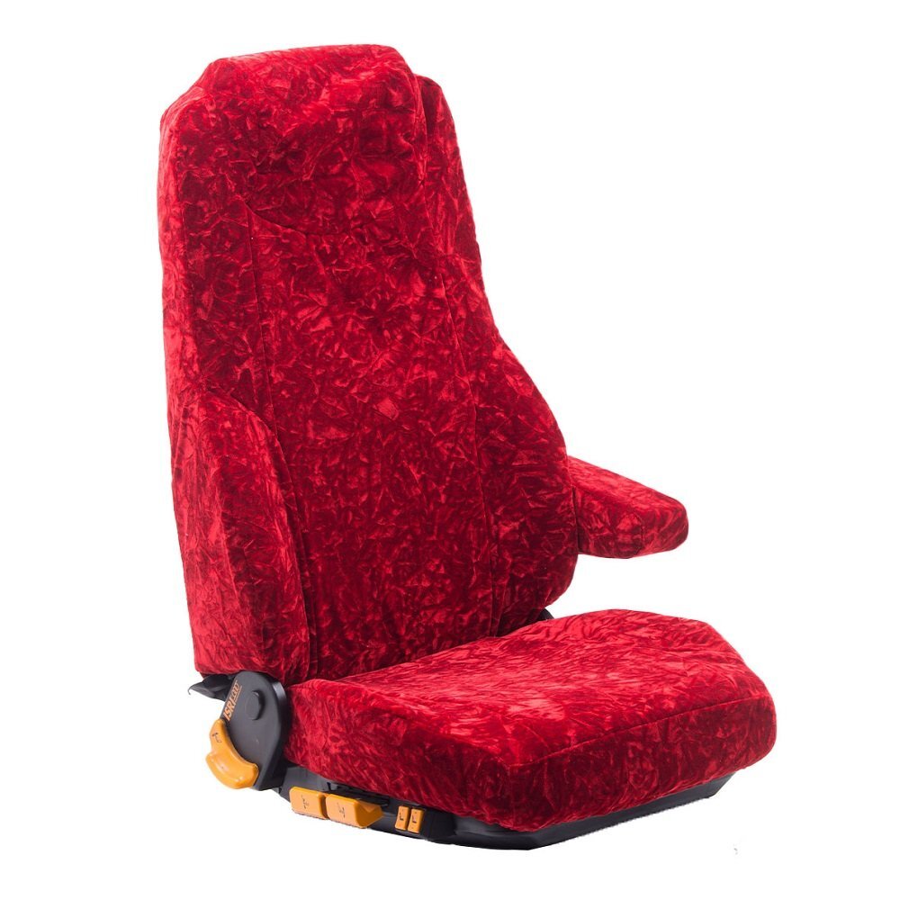 トラック用品 内装 金華山 チンチラ シートカバー レッド【運転席のみ】 ファイブスターギガ R4/10~ 【送料800円】拍卖