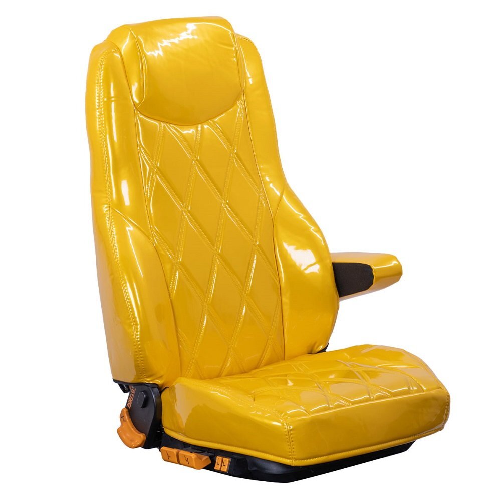 トラック用品 内装 真月光 シートカバー イエロー【助手席のみ】 パーフェクトクオン R3/7~ 【送料800円】拍卖