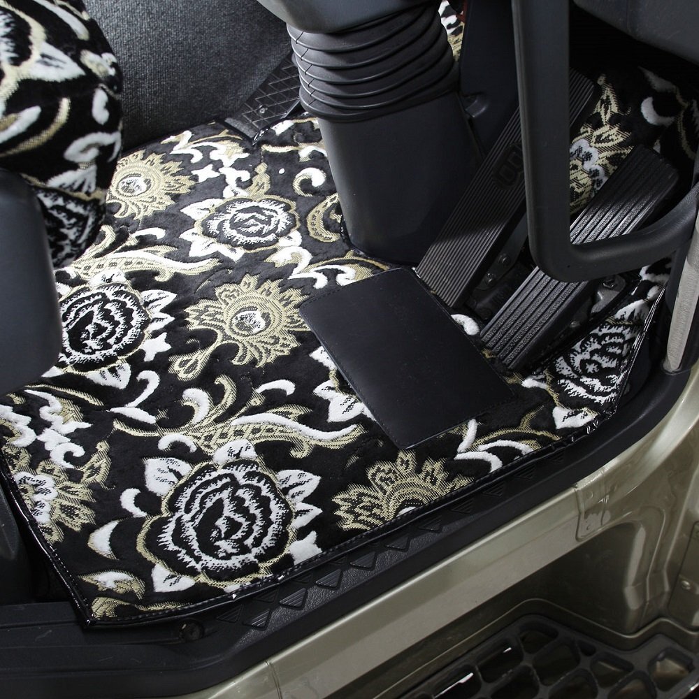 トラック用品 金華山 モンブランローズ フロアマット シルバー 運転席のみ スーパーキャリー H30/05~【送料800円】拍卖