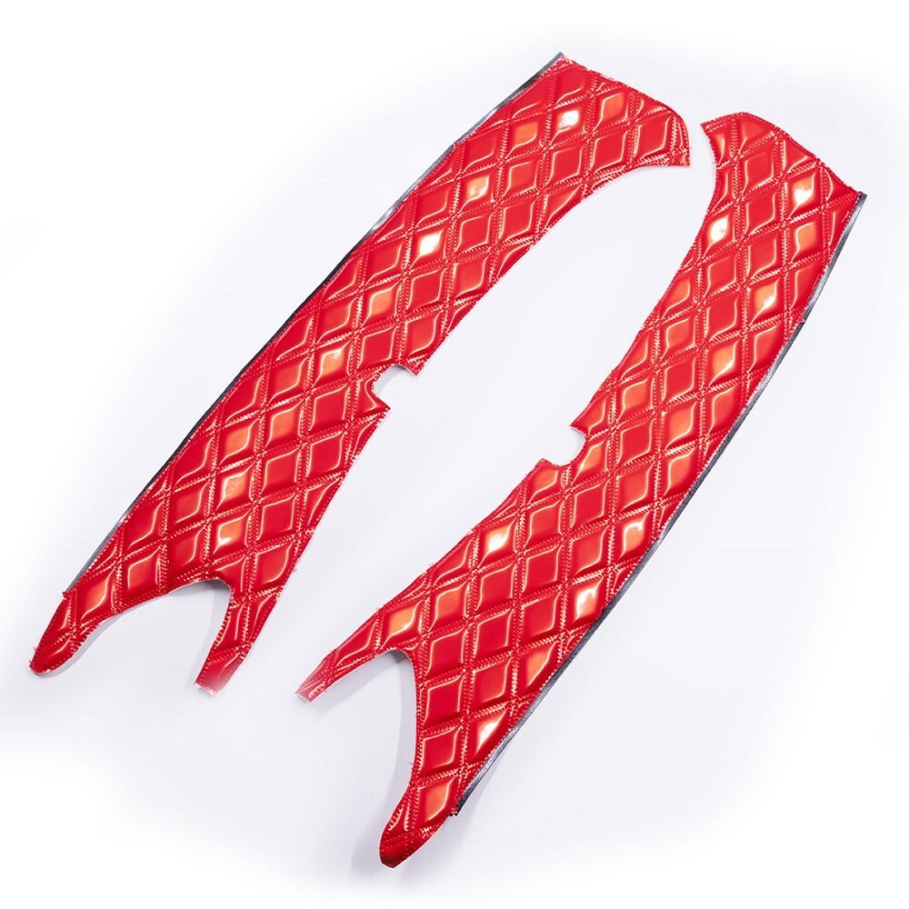 トラック用品 真月光 ピラーカバー レッド ブルーテックキャンター 標準 ローキャブ センサー有 R2/11~【送料800円】拍卖