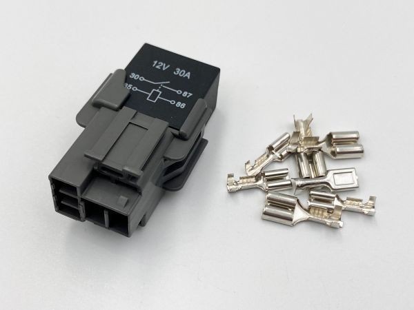 【カプラーセット 4極 12V IR】 4P 4ピン 30A マイクロ ISO リレー 車載 互換品 検索用) マグネットクラッチ エアコンランプ 156700-2470拍卖