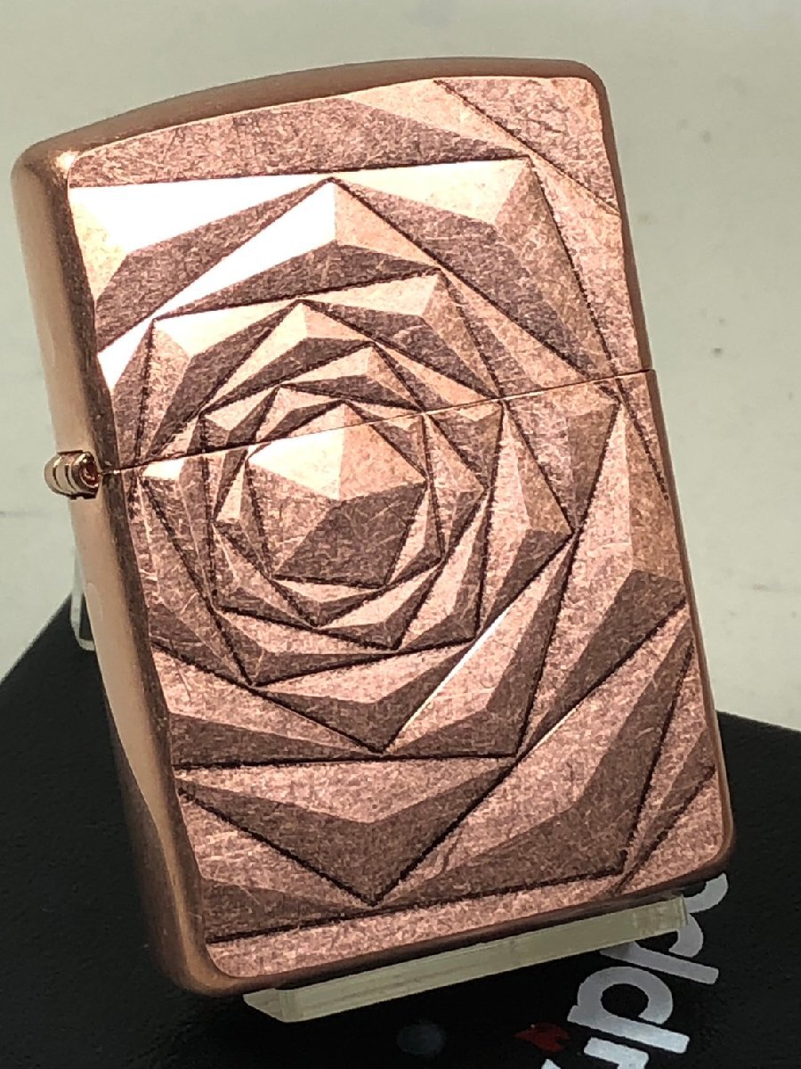 Zippo アーマーローズ Shimmer Rose ピンクゴールド色 Copper Barrel バラ薔薇/両面 新品拍卖