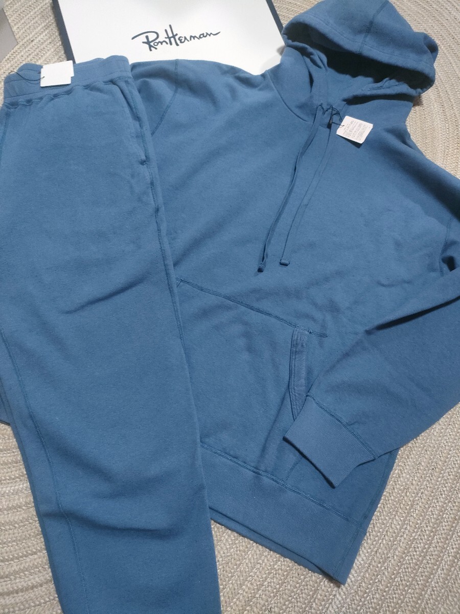 新品 定価75900 Ron Herman ロンハーマン スウェット パーカー ロングパンツ セットアップ M ネイビー 紺 日本製 メンズ 上下拍卖