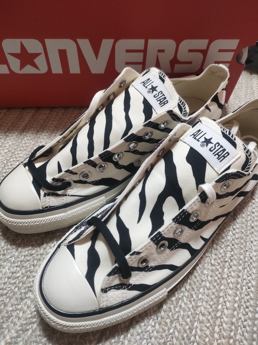 新品 CONVERSE ALLSTAR US OX ZEBRA 26.5cm コンバース オールスター ゼブラ ローカット ホワイト 白 ALL STAR拍卖