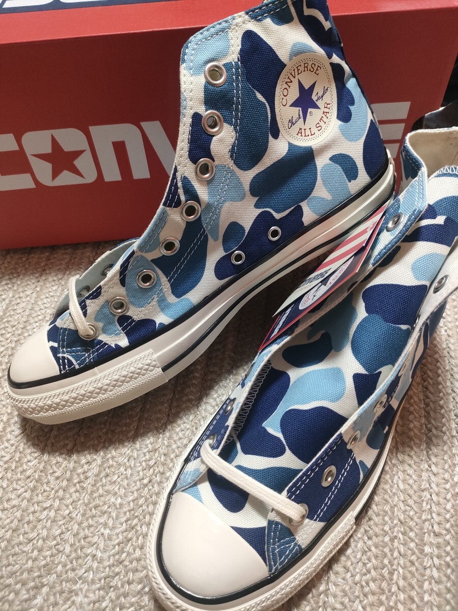新品 CONVERSE ALLSTAR US HI '83 CAMO 26.5cm コンバース オールスター カモフラージュ 迷彩 ハイカット ブルー ALL STAR拍卖