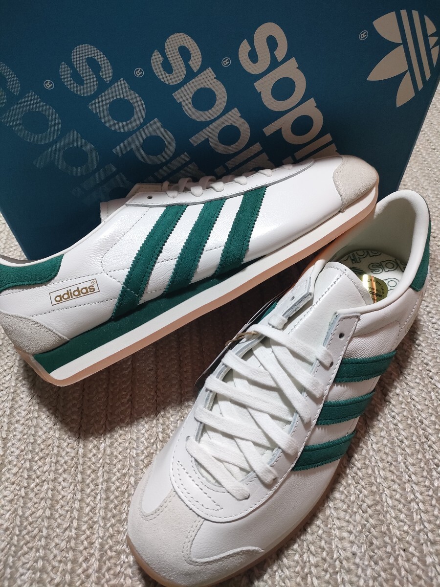 新品 adidas COUNTRY JAPAN BY 26cm ビューティー&ユース 別注 天然皮革 レザー ホワイト グリーン 緑 アディダス カントリー ジャパン拍卖