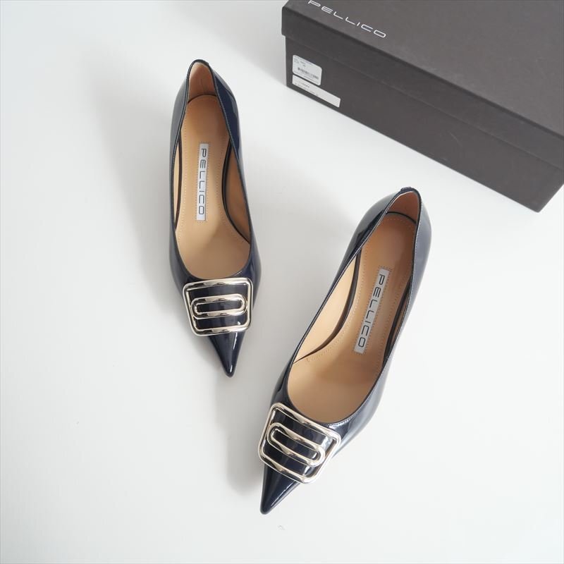 2024SS / PELLICO ペリーコ / CUORE デュエ アネッリ エナメル パンプス 3.5cm 36 / 0736 / 2502-2013拍卖
