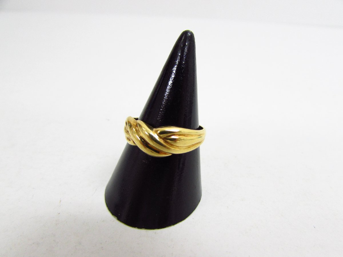 K18 金 ゴールド リング 指輪 約12号★AC25796拍卖
