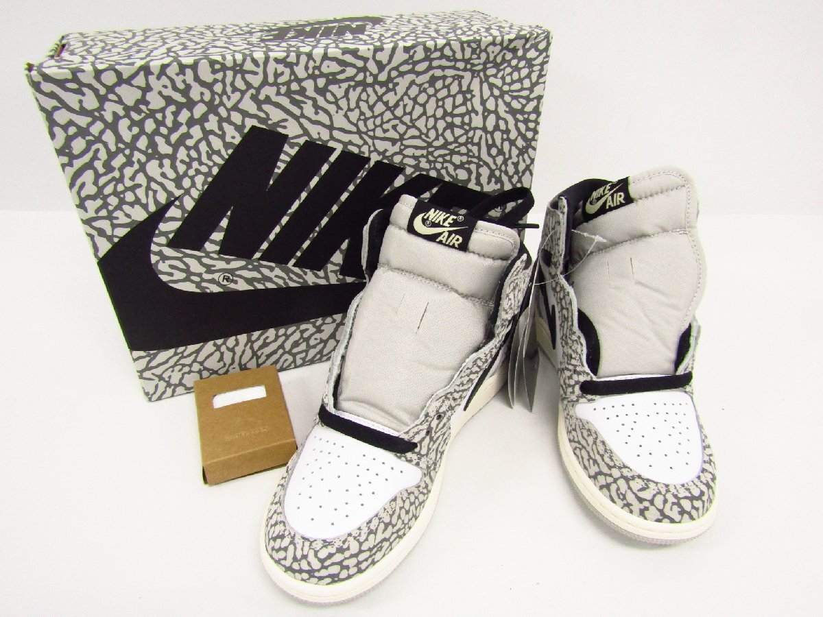 NIKE ナイキ AIR JORDAN 1 RETRO HIGH OG GS White Cement FD1437-052 SIZE:22.5cm★SH7825拍卖