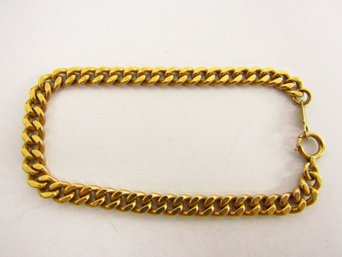 K18 金 ゴールド 喜平ブレスレット 2面シングル 約14.9g 約18cm ▼AC25841拍卖