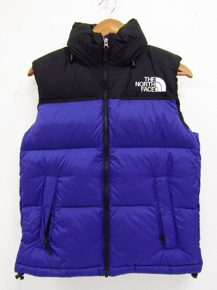 THE NORTH FACE ノースフェイス NUPTSE VEST ヌプシ ダウンベスト パープル 黒 ND91843 サイズ:S ∩FG7702拍卖
