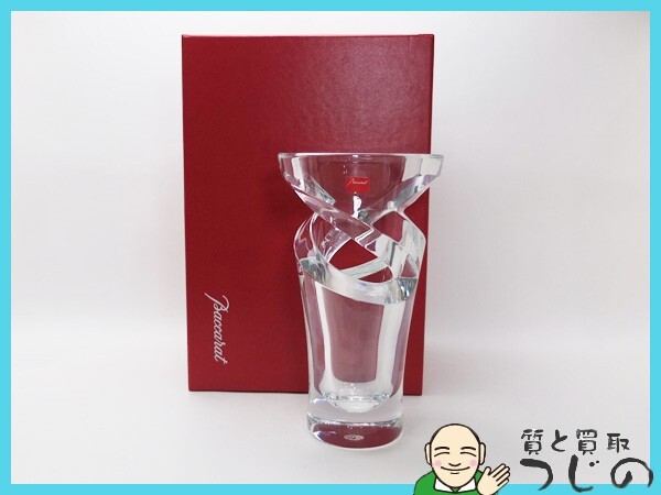 Baccarat ベース 花瓶 トルネード 2-103-220 23cm バカラ 美品 送料無料 質屋 神戸つじのー2161拍卖