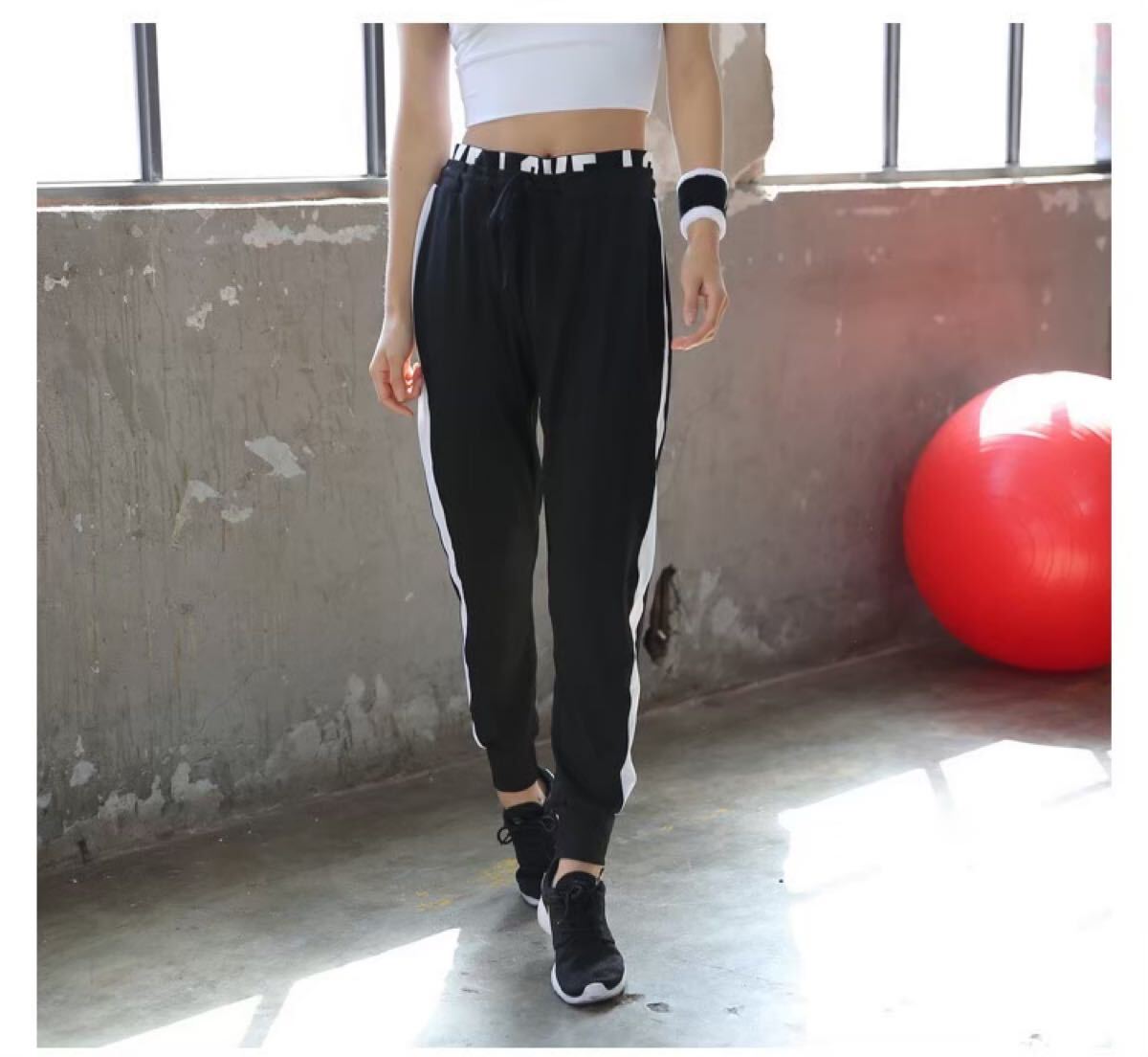 Mサイズ レディース ジャージ ジョガーパンツ ヨガ グレー スポーツジム スウェットパンツ 【190】拍卖