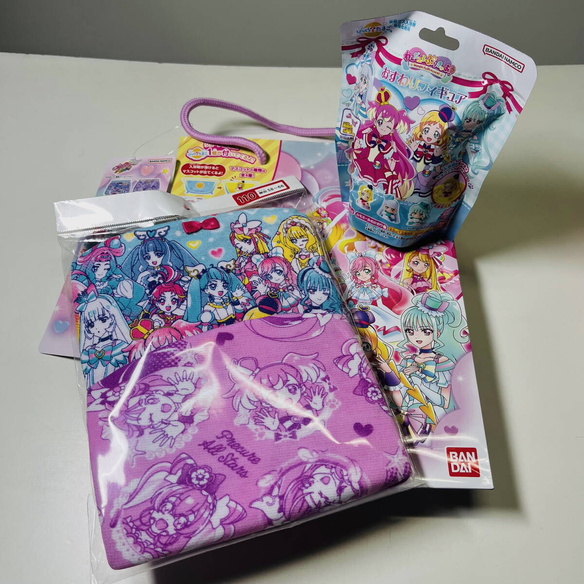 ★プリキュア★ショーツ 2枚組 110cm 袋入り びっくら?たまご付き(おすわりフィギュアマスコット入り入浴剤)★1拍卖