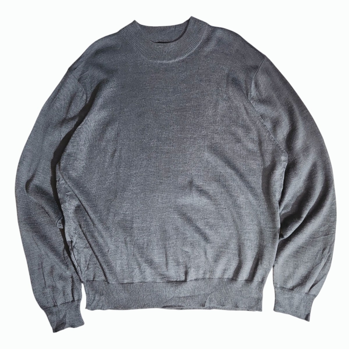 モックネック やや薄手 ニット グレー 表記サイズ2XL アメリカ古着 PRONTI COLLECTION BY PHITA 大きいサイズ 84205拍卖