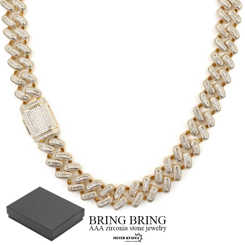 (18inch(約45.5cm)) B系 ネックレス ゴールド 金 マイアミキューバンチェーン 喜平チェーンネックレス拍卖