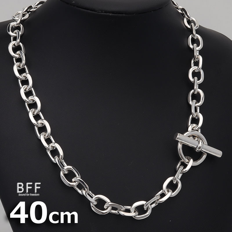 BFF ブランド 幅11mm マンテル チェーンネックレス 40cm 太幅 シルバー925 金属アレルギー対応 専用BOX付属拍卖