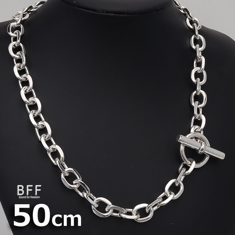 BFF ブランド 幅11mm マンテル チェーンネックレス 50cm 太幅 シルバー925 金属アレルギー対応 専用BOX付属拍卖