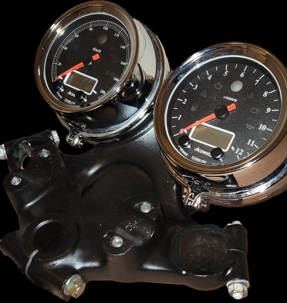 ■送料無料■ CB750four K0 K1 K2 電気式メーターキット ブラック メーター cb750 cb750k HONDA カスタム acewell 拍卖