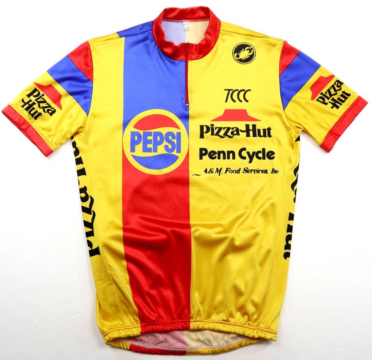 イタリア製★castelli PEPSI Pizza-Hutt カステリ ペプシ&ピザハット 半袖サイクリングジャージ/サイクルウェア/サイズ3拍卖