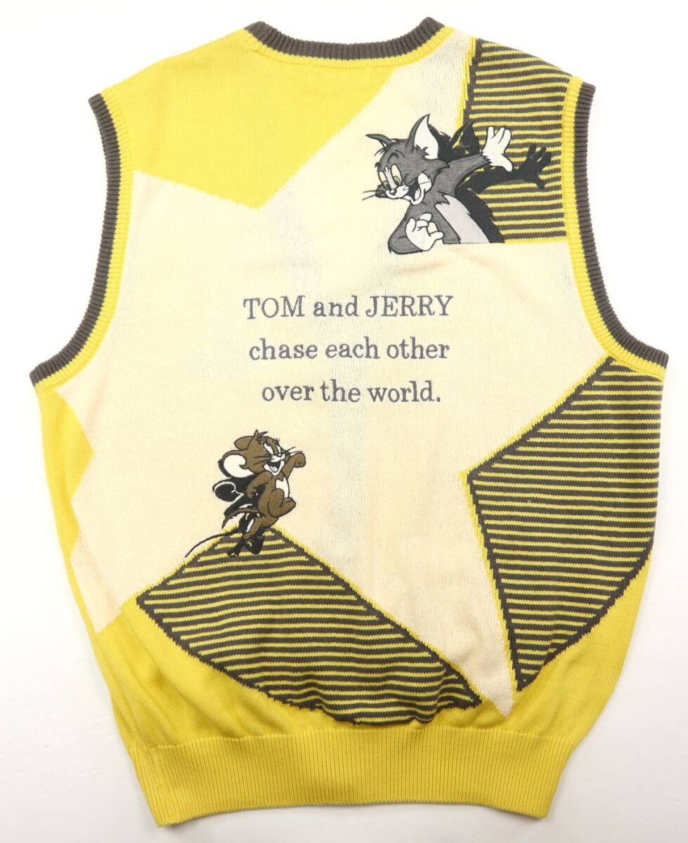 美品★GREENCLUBS×Tom and Jerry グリーンクラブ×トム&ジェリー 春物 コットンニットベスト/サイズ4拍卖