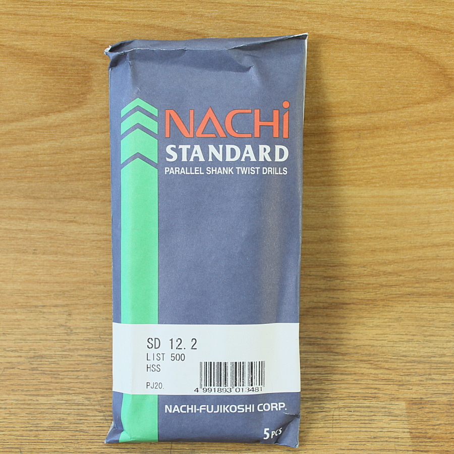 未使用)5本☆ナチ/NACHI φ12.2mm ツイストドリル HSS ストレートシャンクドリル拍卖