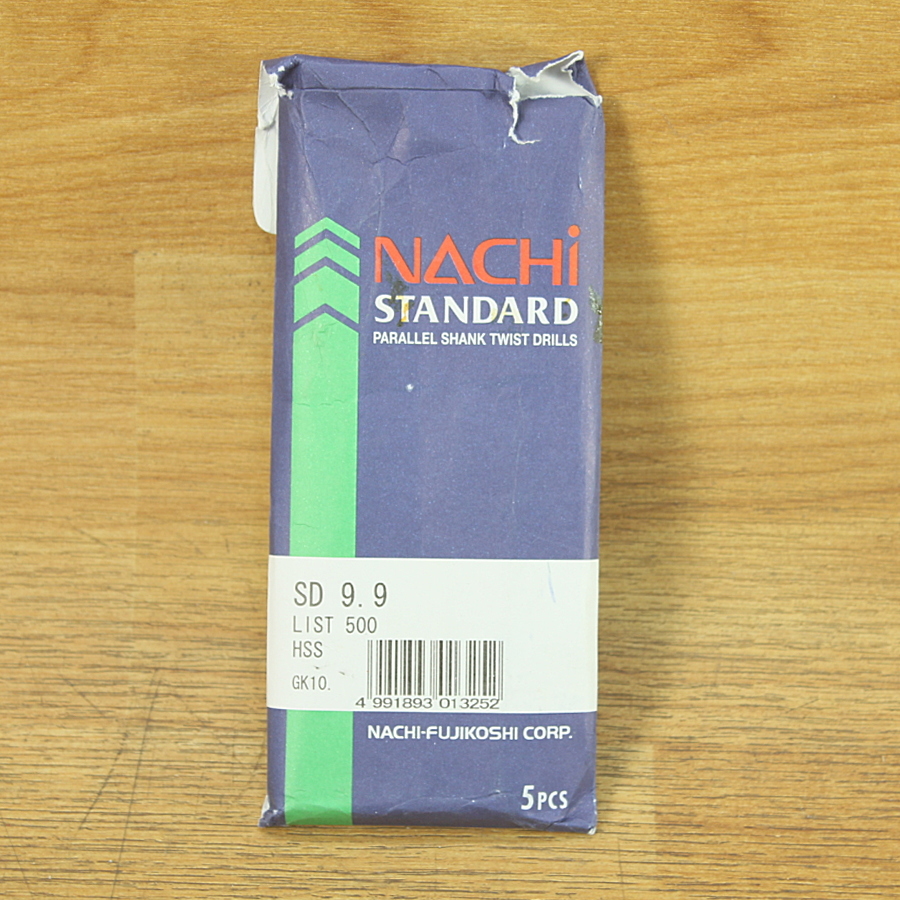 未使用)5本☆ナチ/NACHI φ9.9mm ツイストドリル HSS ストレートシャンクドリル拍卖