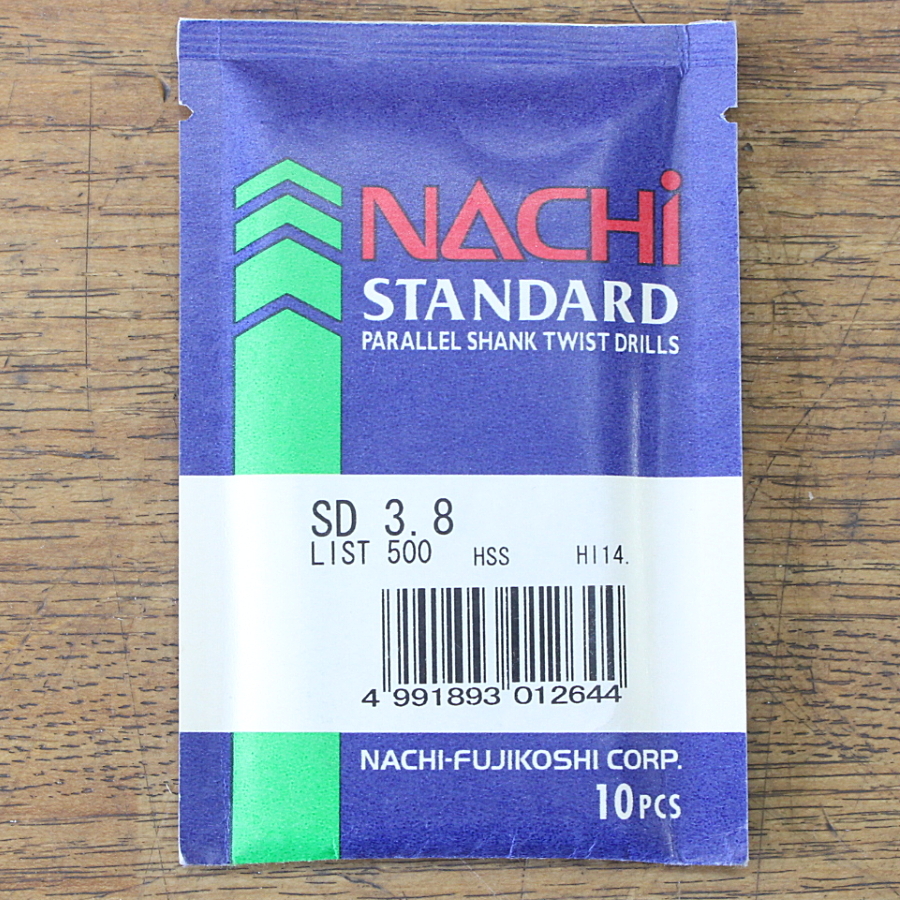 未使用)NACHI/不二越 φ3.8mm ツイストドリル HSS拍卖